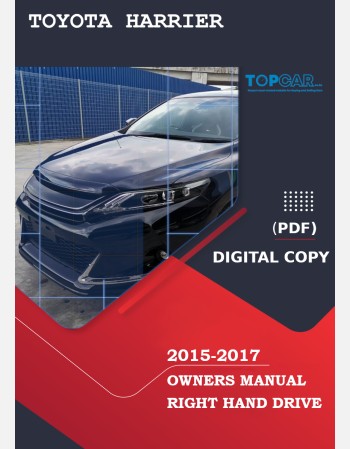 toyota harrier 2015-2017 owners manual